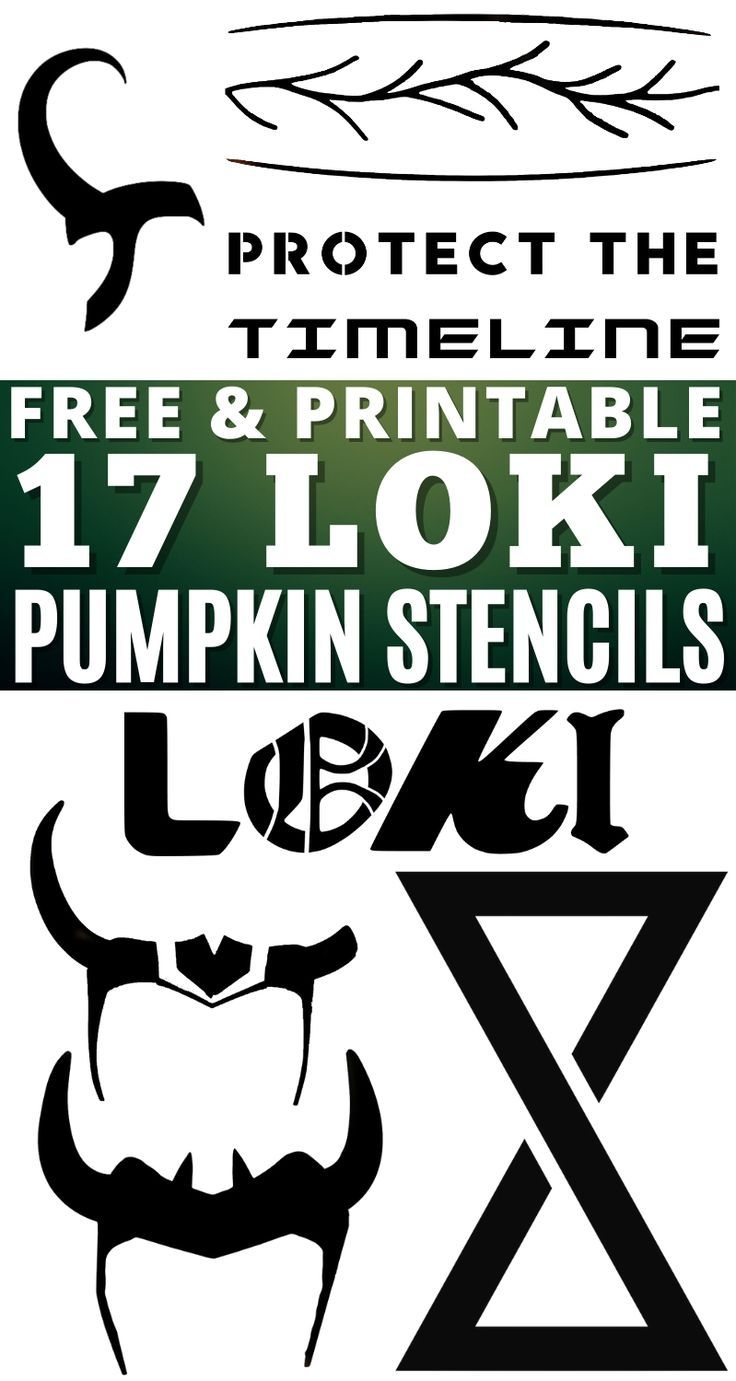 Scary Pumpkin Stencils Free Printable Loki