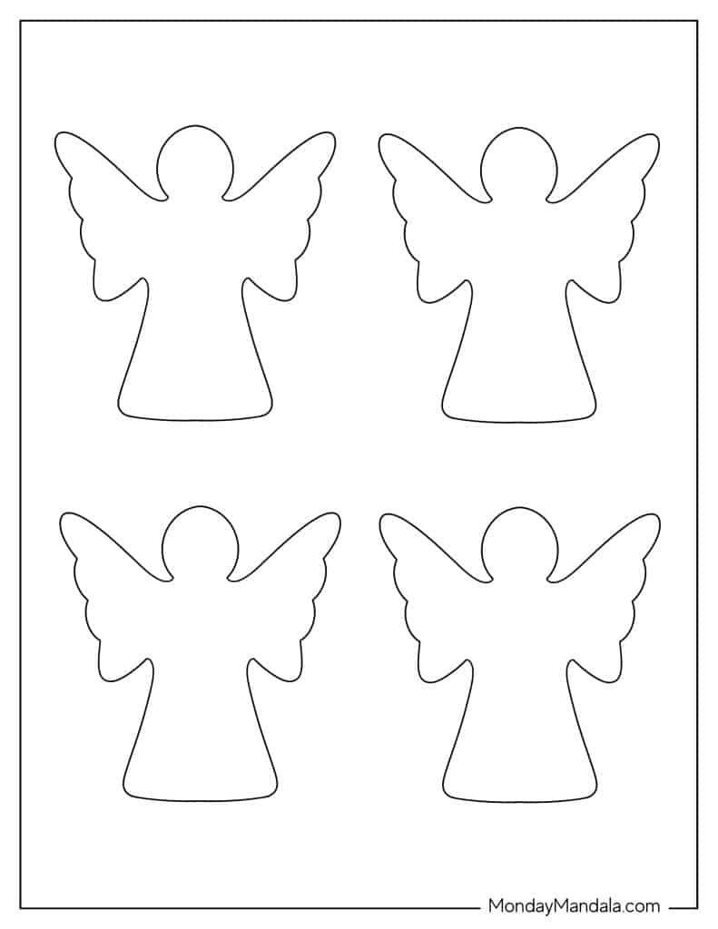 Free Printable Stencils Angel Words