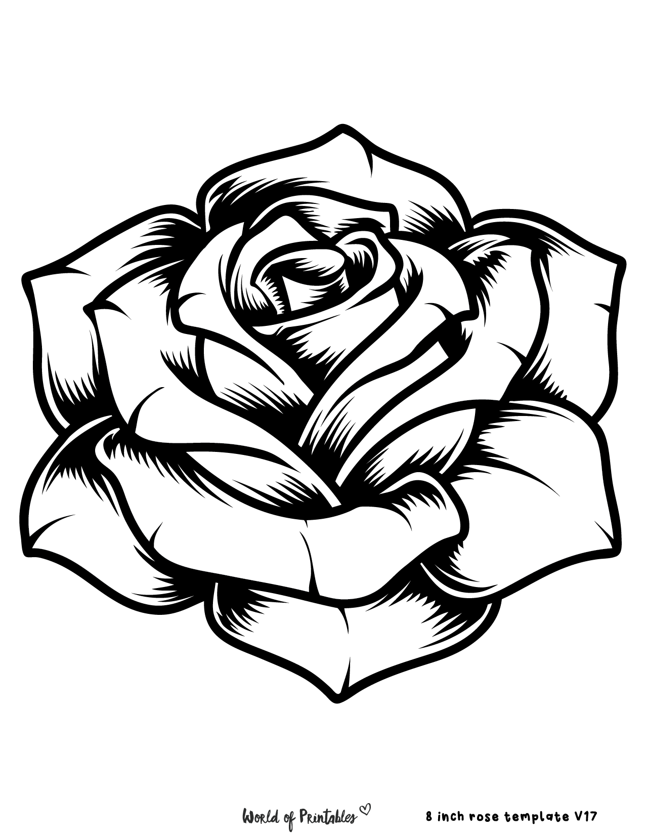 Free Printable Stencil Roses