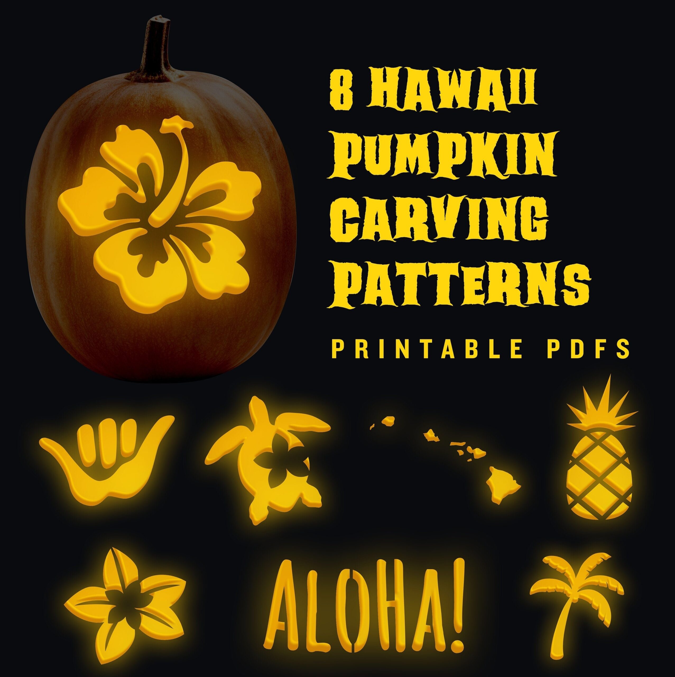 Tropical Halloween Carving Stencils Printable Free