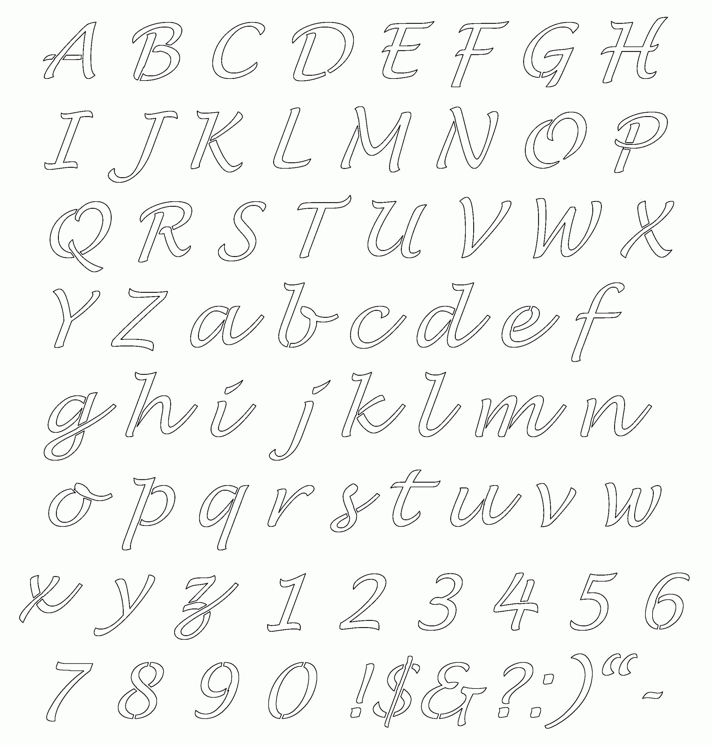 Fancy Letter Stencils Free Printable