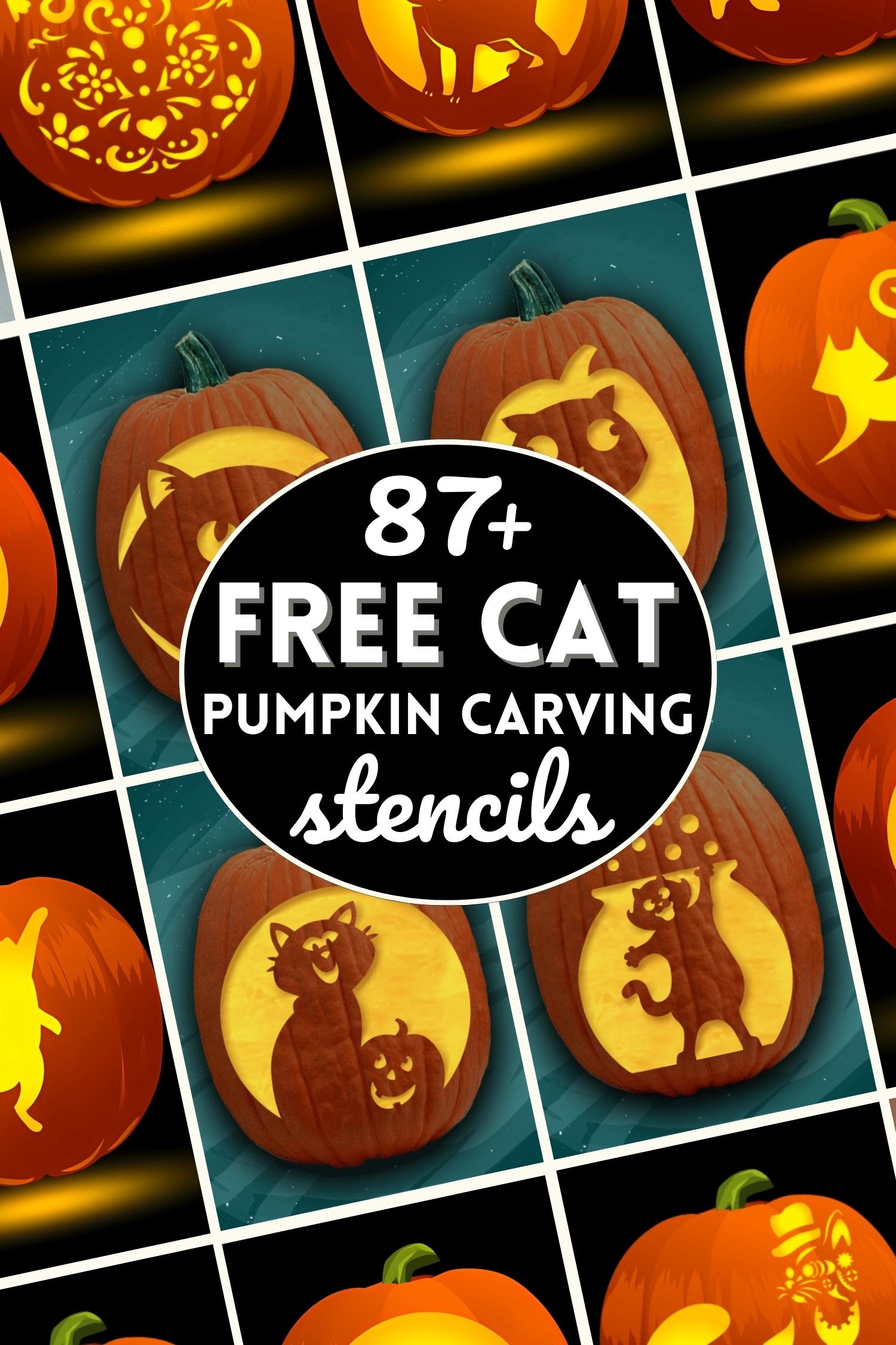 Free Stencil Printable Cute Kawaii Pumpkin