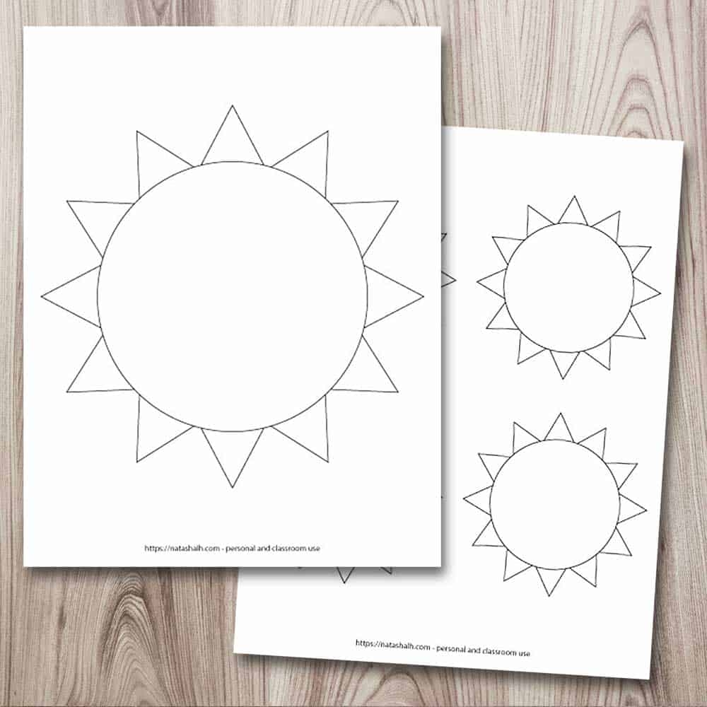 Free Printable Sun Stencil