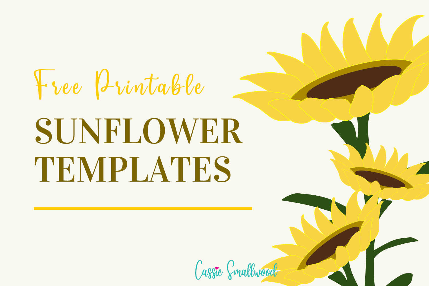 Free Printable Sunflower Stencils