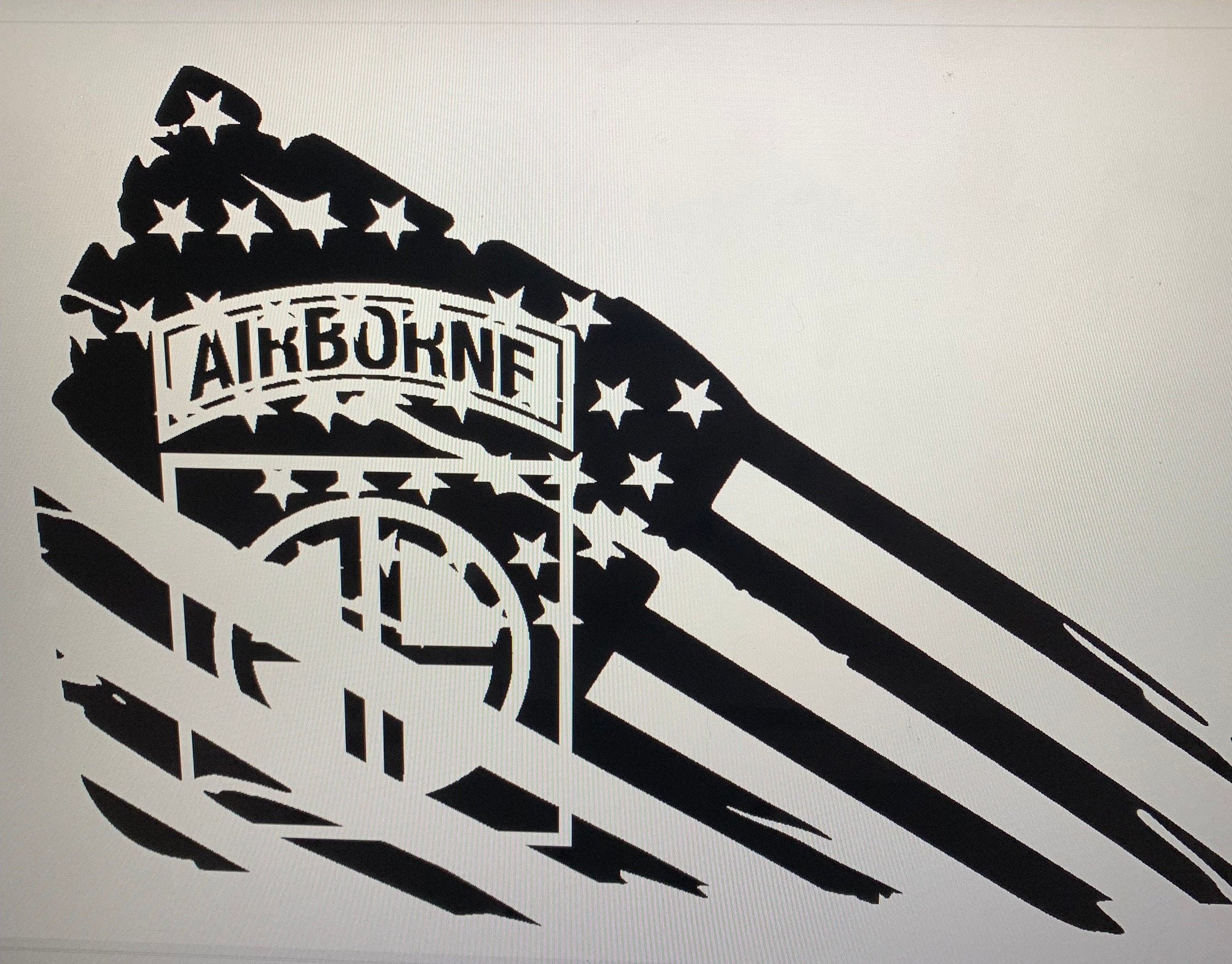 Airborne Stencil Etsy