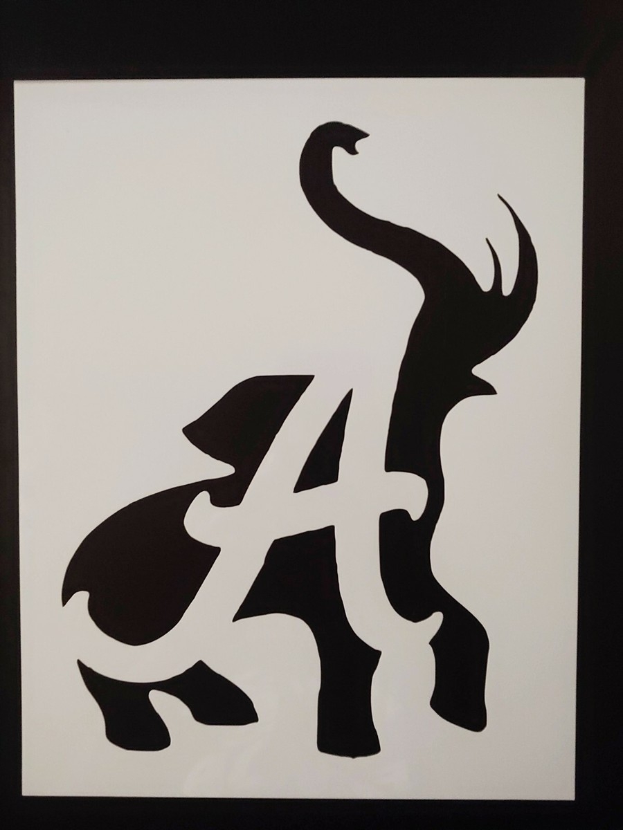 Alabama Crimson Tide A AL Elephant 11 X 8 5 Stencil FAST FREE SHIPPING EBay