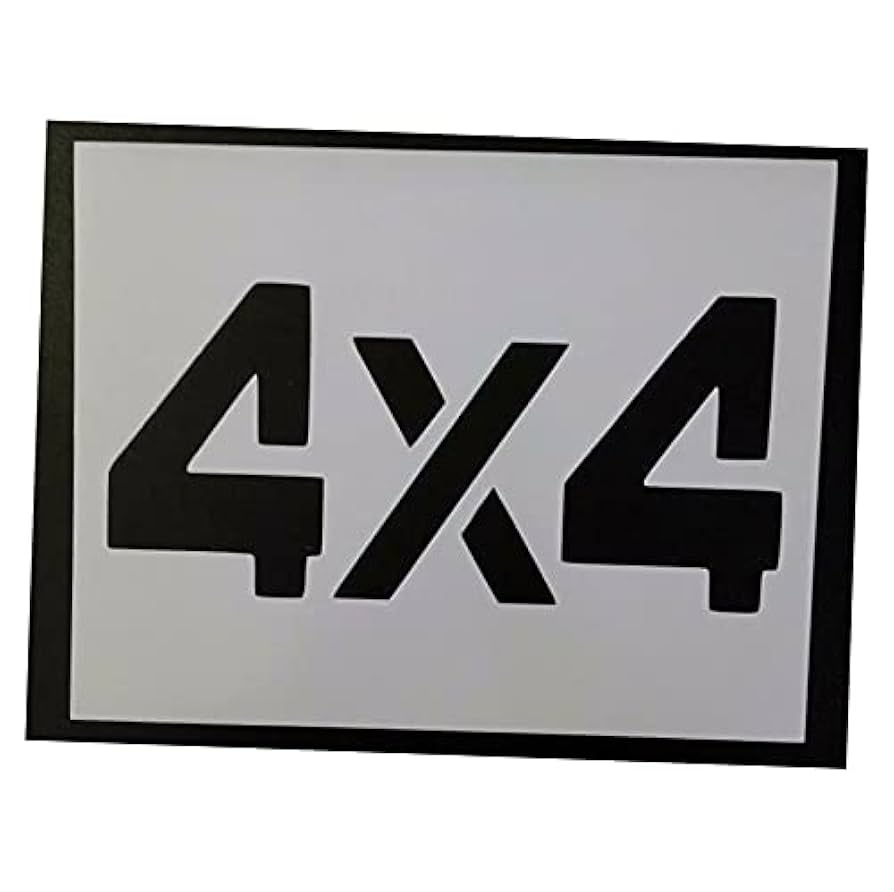 Amazon 4x4 4 X 4 4 By 4 Four By Four 11 X 8 5 Custom Stencil Reusable Custom Cut Stencil Sheet Template Cutout Sign DIY Supplies For Airbrush Painting Drawing
