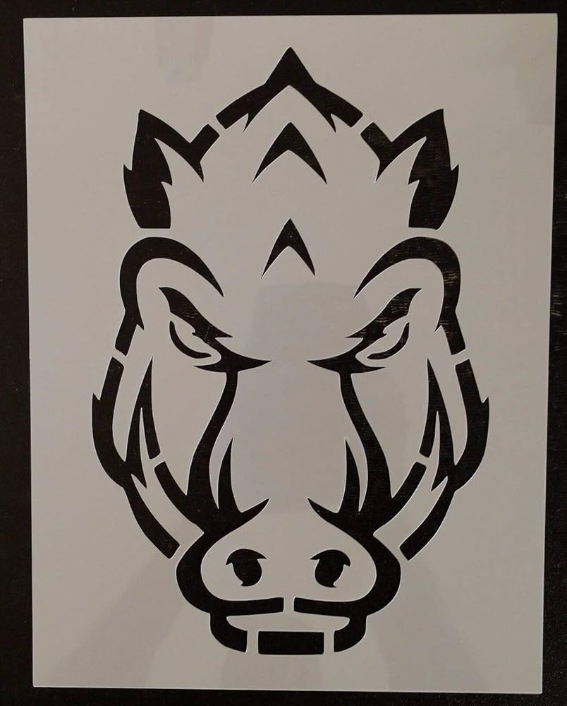 Amazon Arkansas Razorback Razorbacks Razor Back 8 5 X 11 Stencil Art Supplies DIY Scrapbooking Painting On The Wall And Other Surfaces Arts Crafts Sewing