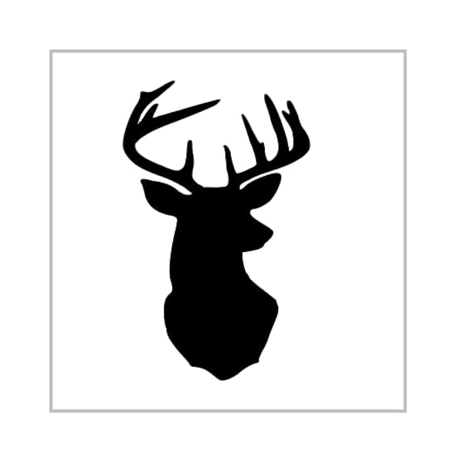 Amazon Deer Head Silhouette 2 Stencil 4 Inch Buck Animal Design Reusable Sheet For DIY Craft Crafting Card Making Cookie Cake Airbrushing Small Miniature MIN281 Home Kitchen