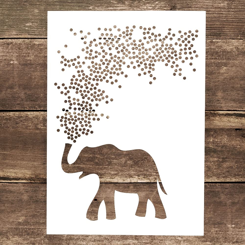 Amazon DIY Decorative Elephant Stencil Template For Painting On Canvas Wood Furniture Craft Paper A4 Size Arts Crafts Sewing