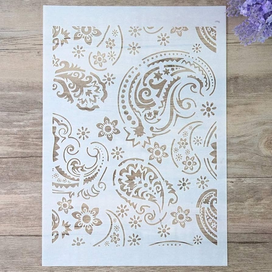 Paisley Stencil Printable Free