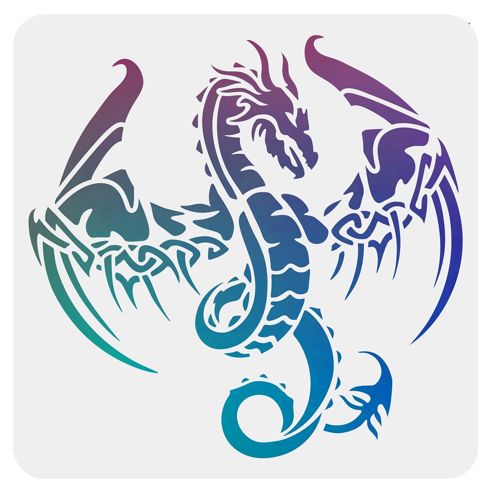 Amazon FINGERINSPIRE Dragon Stencil Decoration Template 11 8x11 8 Inch Plastic Dragon Drawing Painting Stencils Square Reusable Pterosaur Stencils For Painting Create DIY Dragon Crafts Wall Wood Decor Arts Crafts Sewing