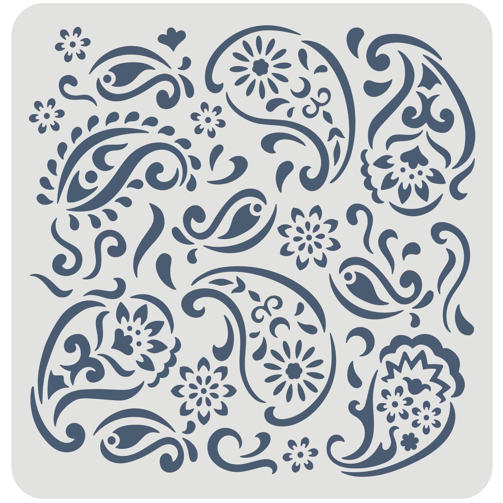 Amazon FINGERINSPIRE Paisley Stencil 11 8x11 8 Inch Mandala Template Large Reusable Plastic Pattern For Vintage Flowers Painting On Walls Furniture Crafts