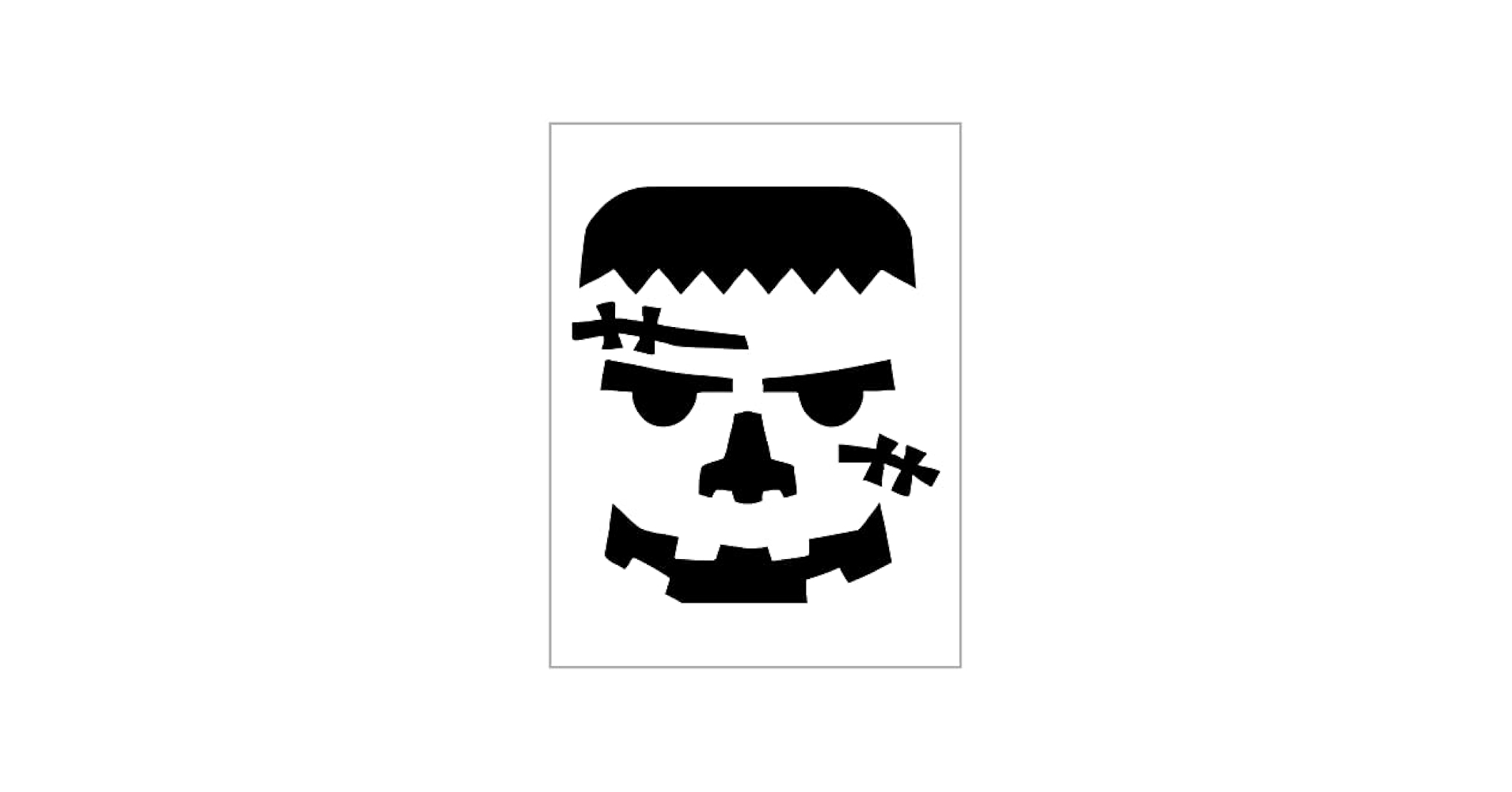 Amazon Frankenstein Face Stencil Halloween Pumpkin Carving 8 5 x11 Reusable Sheet S734 Handmade Products