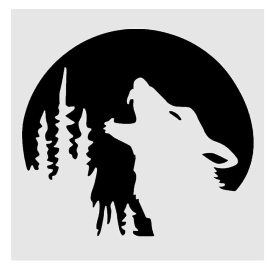 Amazon OBUY Forest Wolf DIY Craft Hollow Layering Stencils For Painting On Wood Fabric Walls Decorative Airbrush More Reusable 5 9 X 5 9 Inch Mylar Template