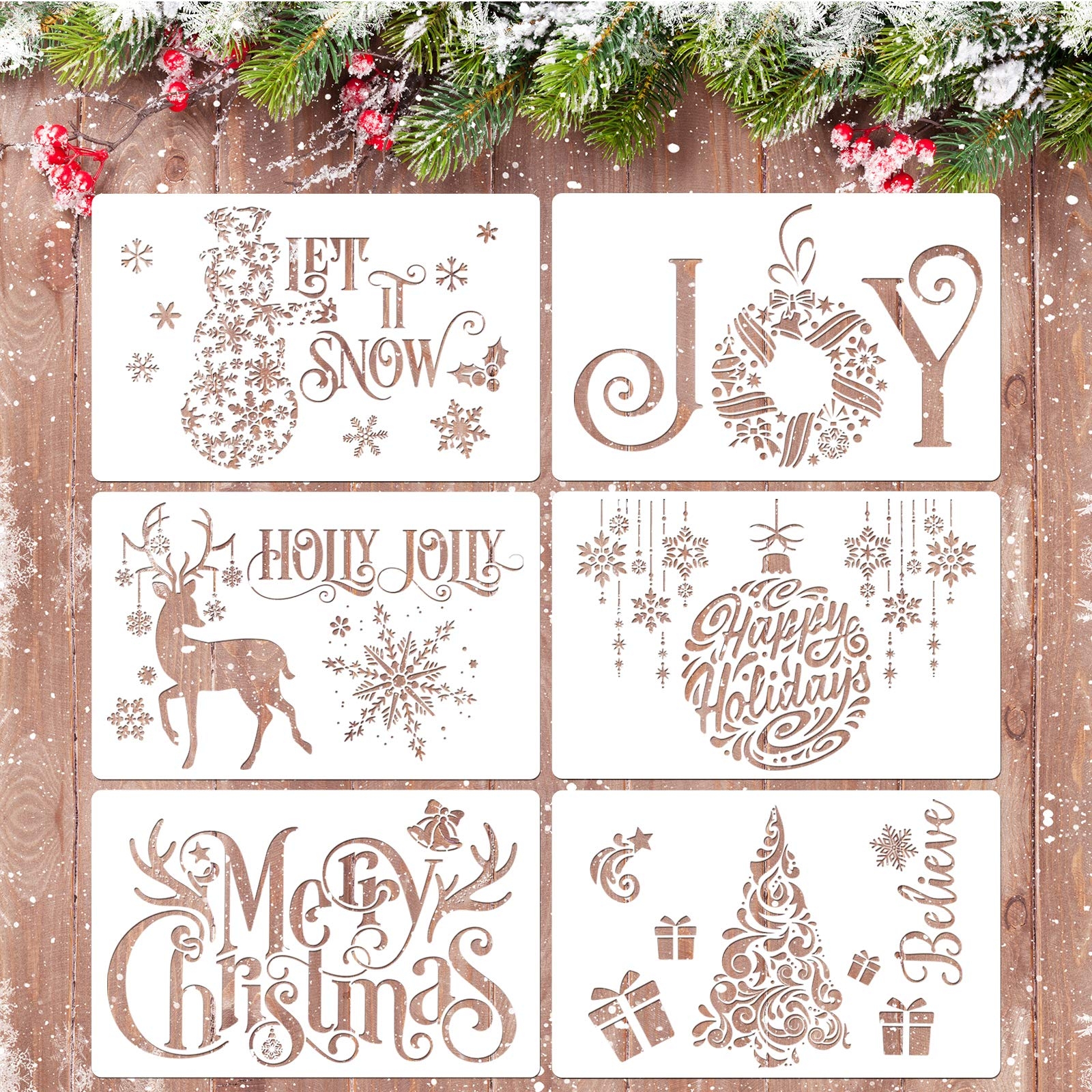 Free Printable Christmas Word Stencils