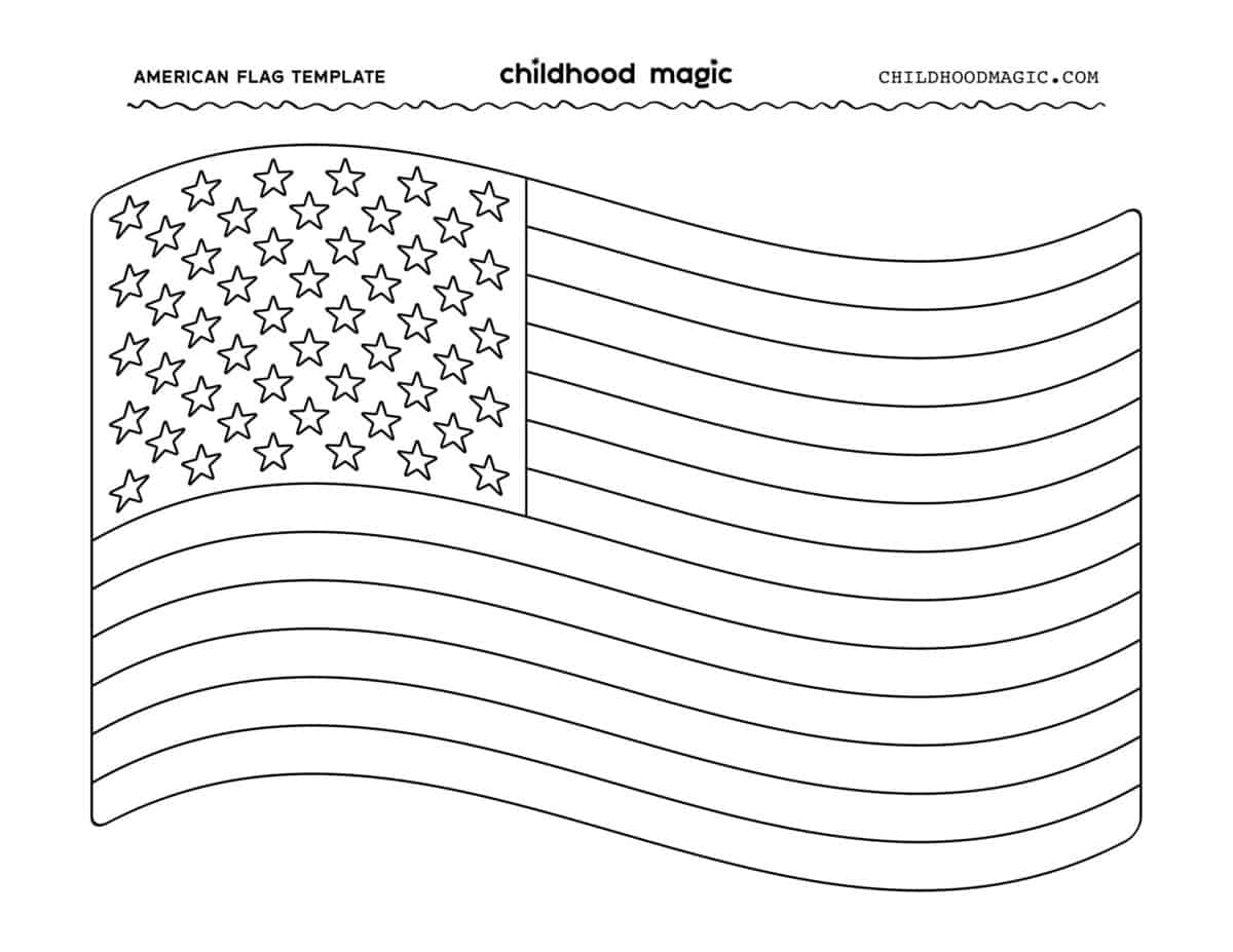 American Flag Printable Childhood Magic