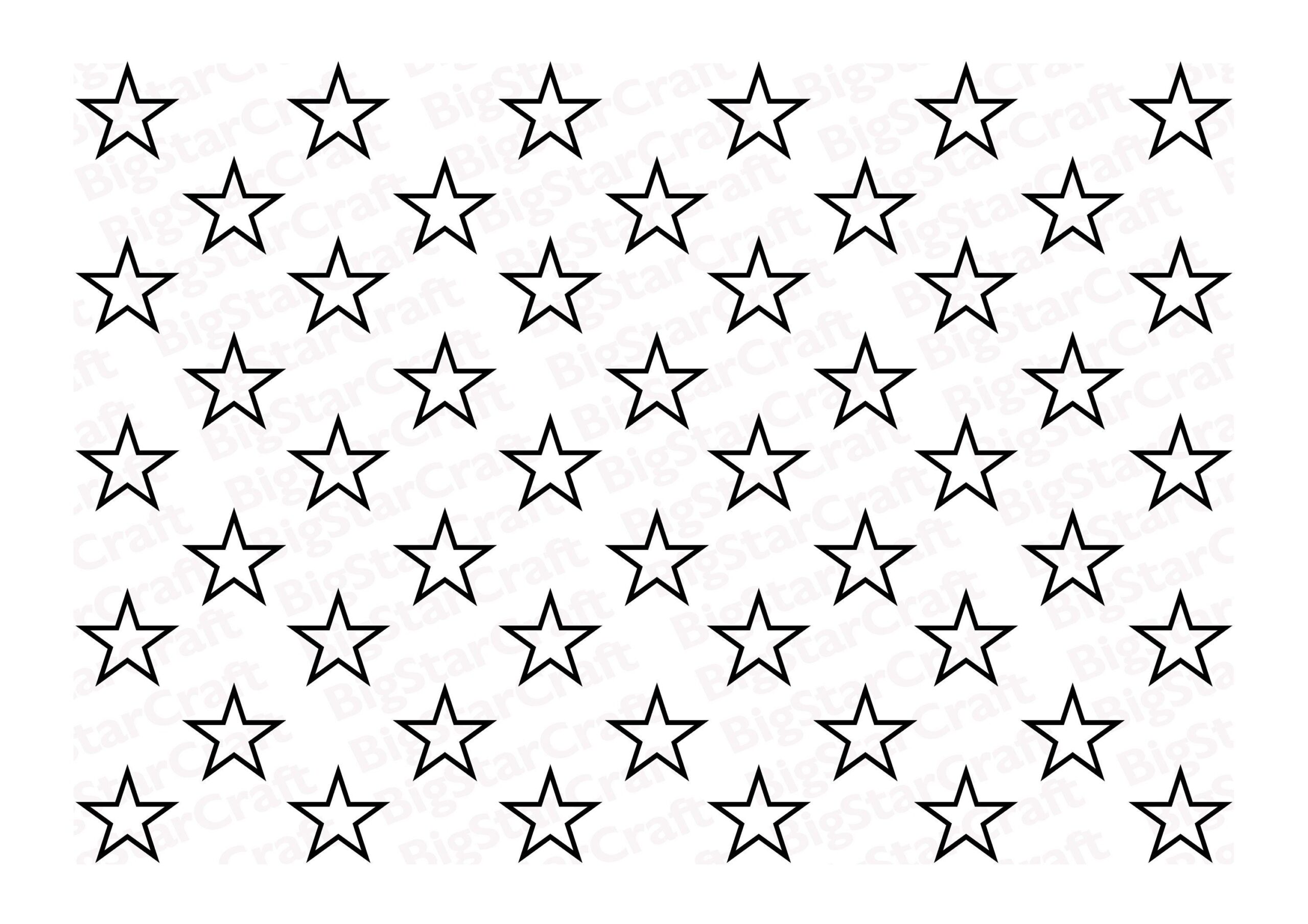 American Flag Stars Stencil 8X11 10 Free PDF Printables Printablee