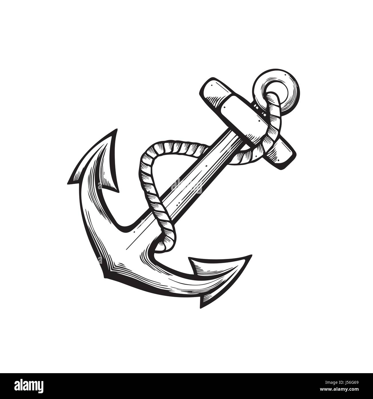 Free Printable Fouled Anchor Stencil