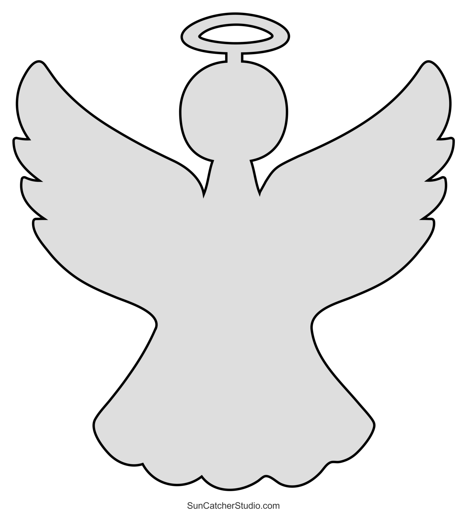 Christmas Stencils Free Printable Angel