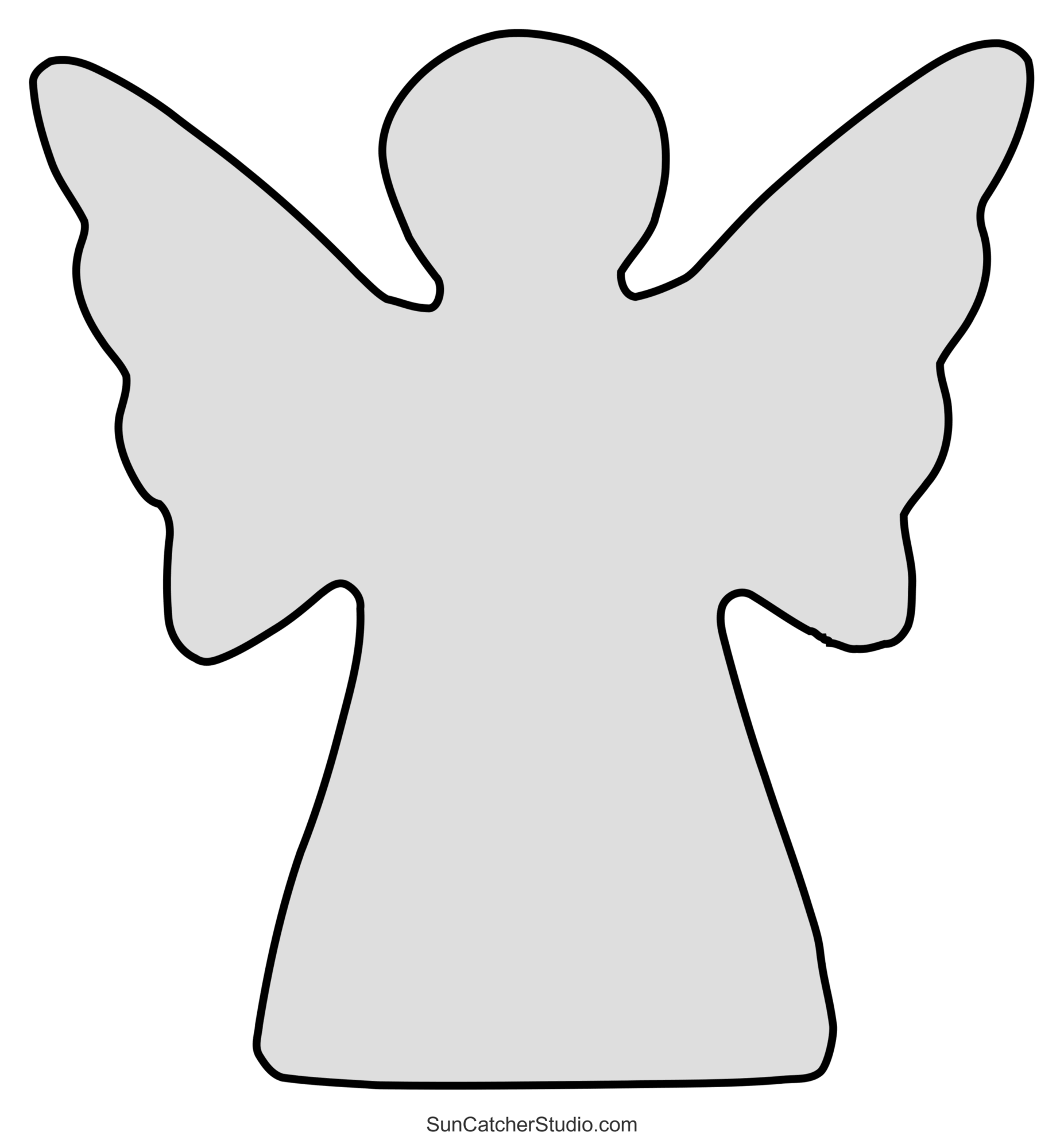 Free Printable Stencils Words Angel