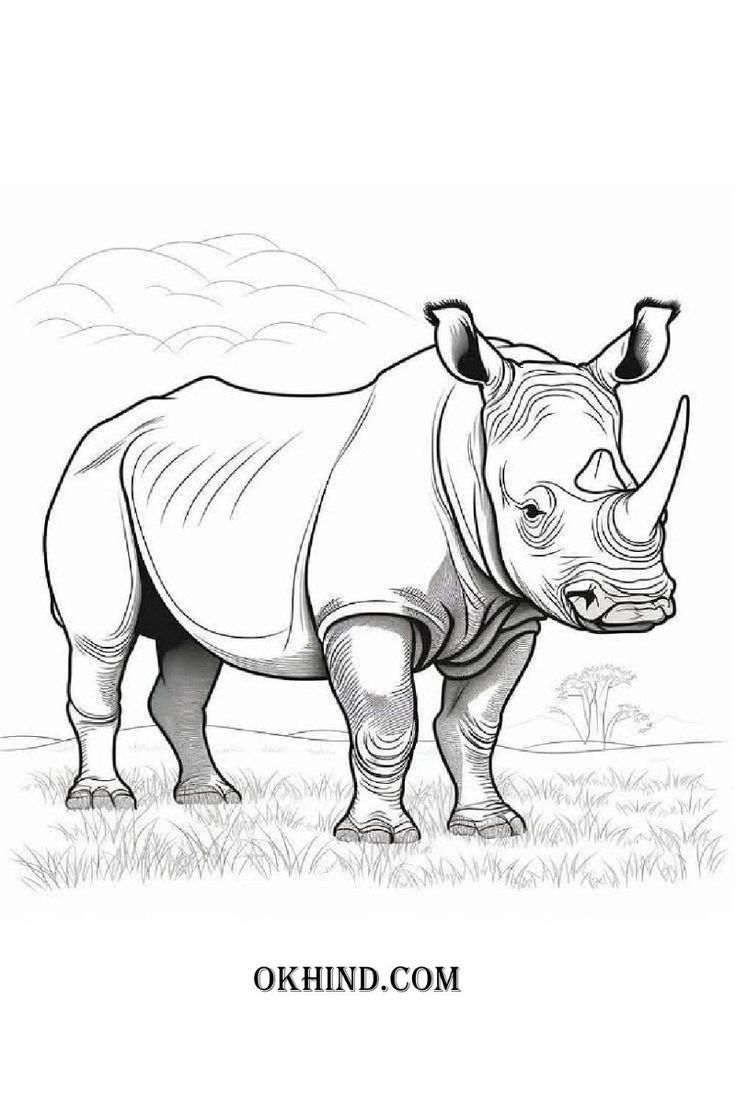 Free Printable Rhino Stencil