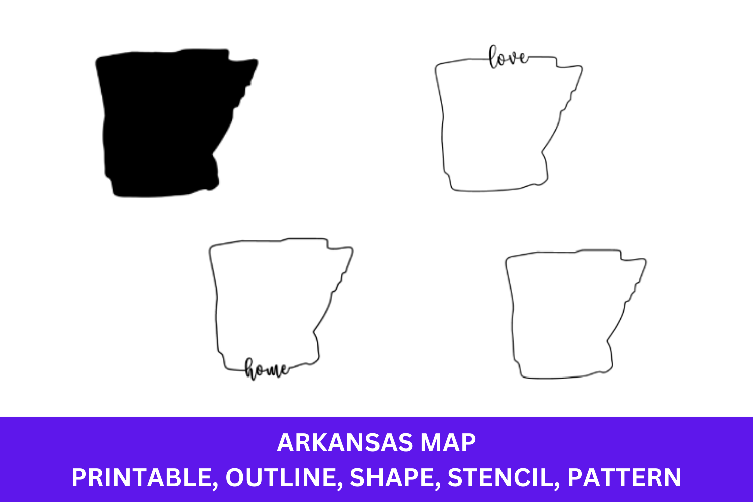 Free Printable Arkansas State Stencil