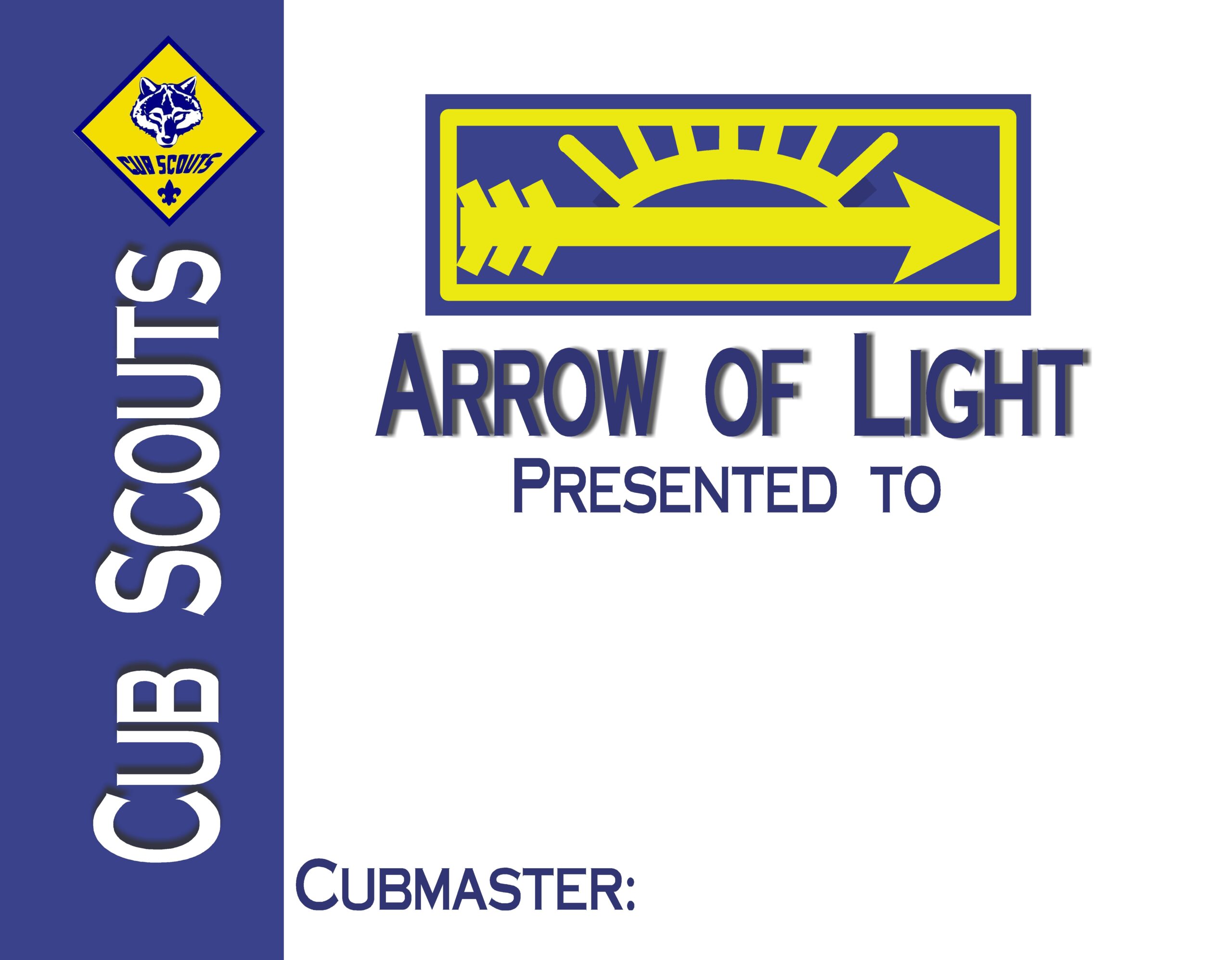 Arrow Of Light Certificate 8 X 10 Images The Idea Door