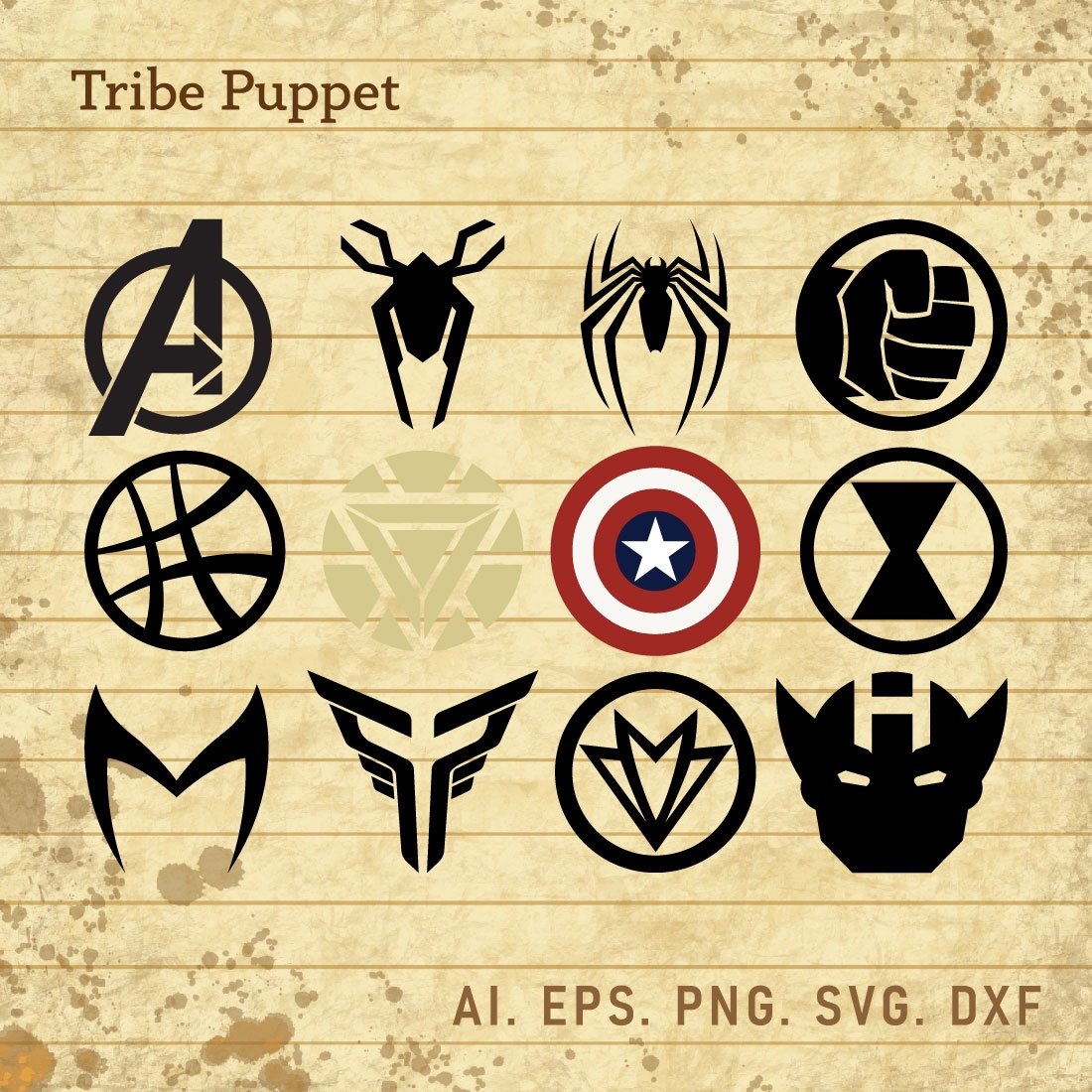 Avengers Logo Vector Set MasterBundles