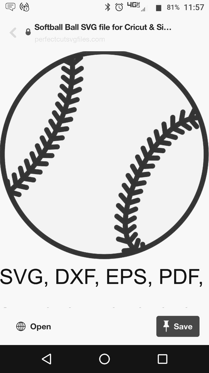 Baseball Ball SVG DXF EPS PDD Letter Stencils To Print