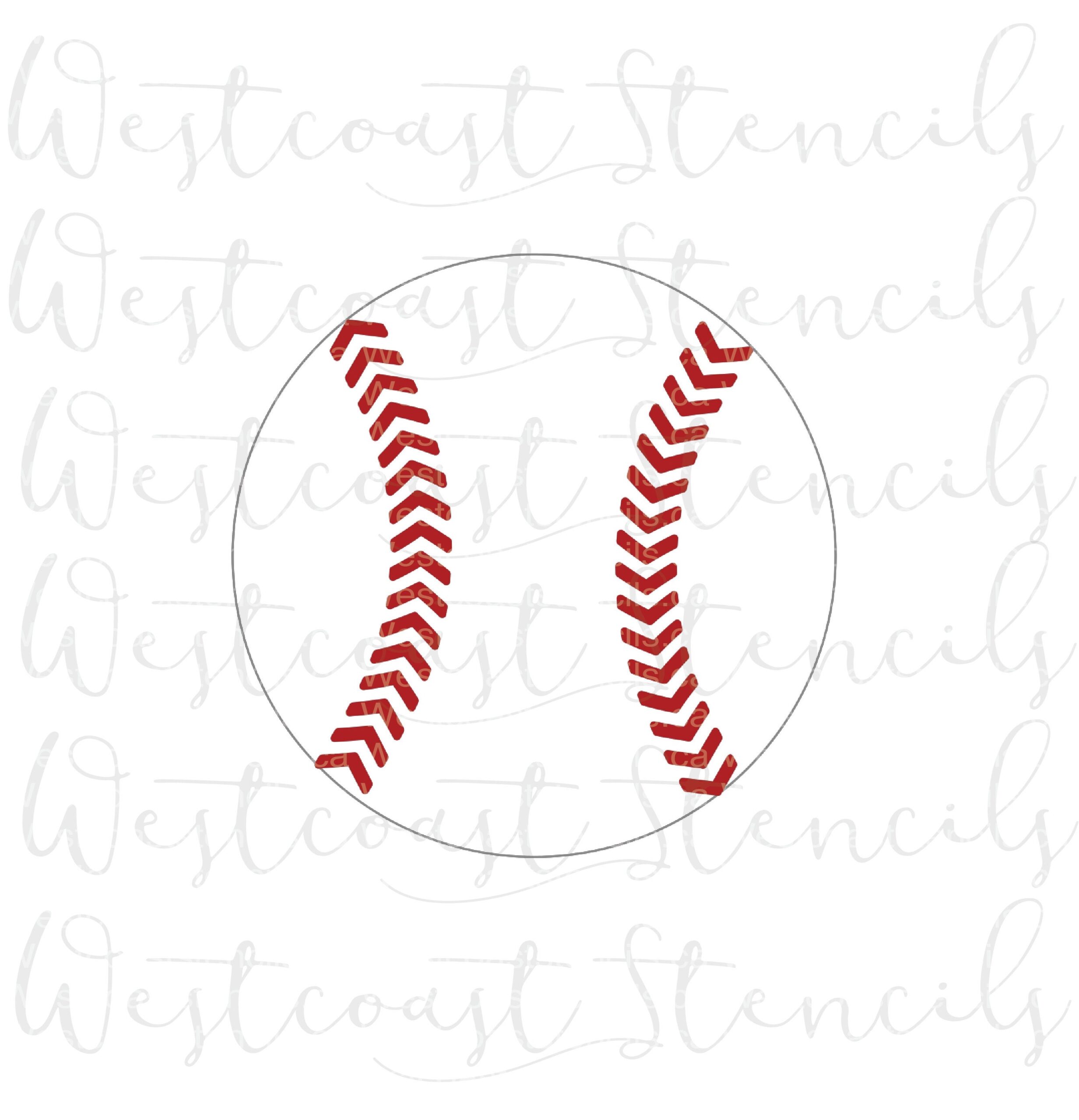 Baseball Stitch Stencil Cookie Stencil DIGITAL File SVG PNG Digital Stencil Download For Cricut Silhouette Laser Cutter Etsy