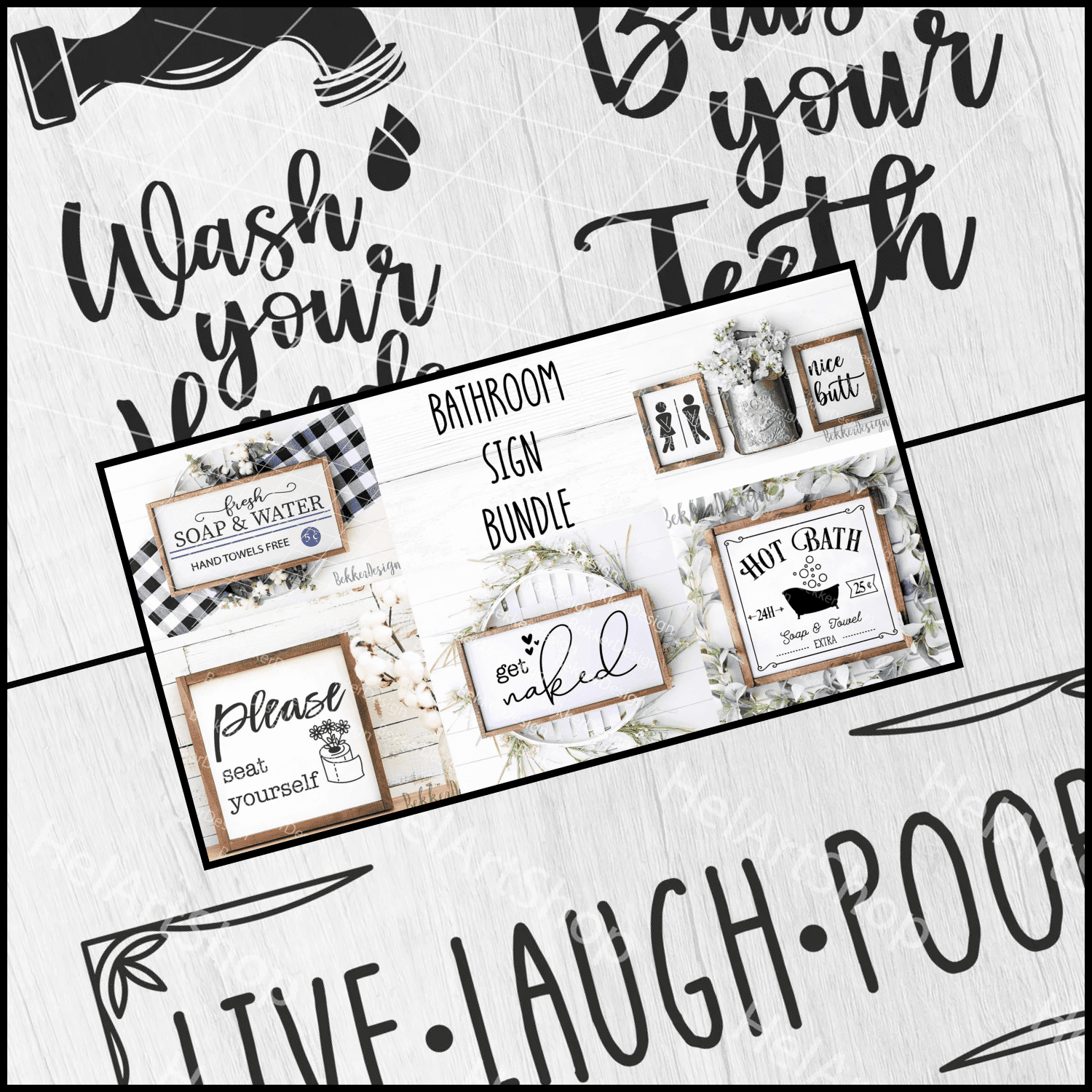 Free Printable Bathroom Stencil