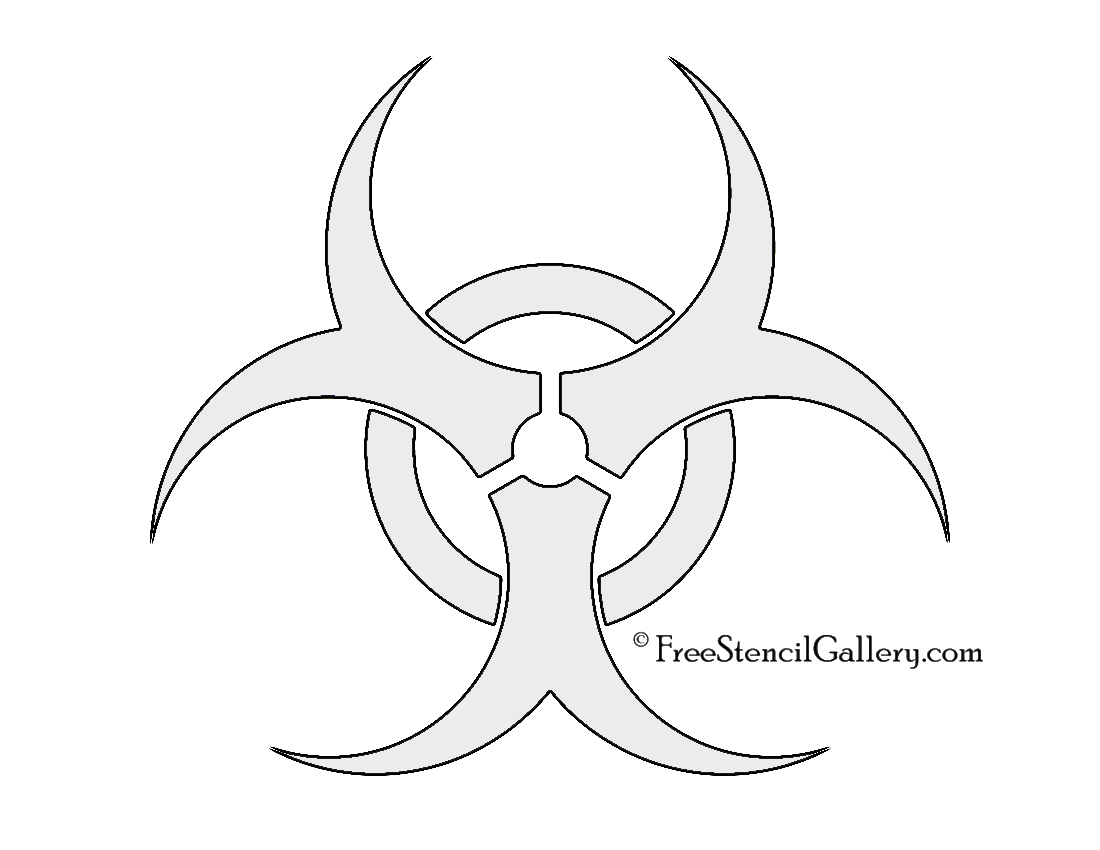 Biohazard Symbol Stencil Free Stencil Gallery