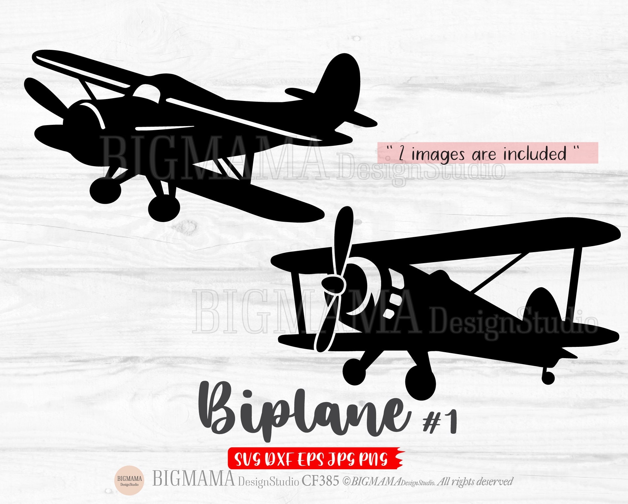 Free Printable Biplane Stencil