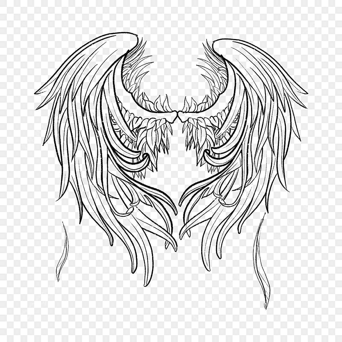 Free Wings Clipart Printable Tattoo Stencil