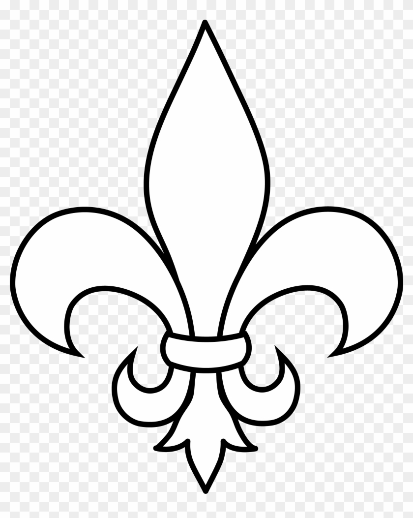 Black And White Fleur De Lis Outline Fleur De Lis Clip Art Free Transparent PNG Clipart Images Download