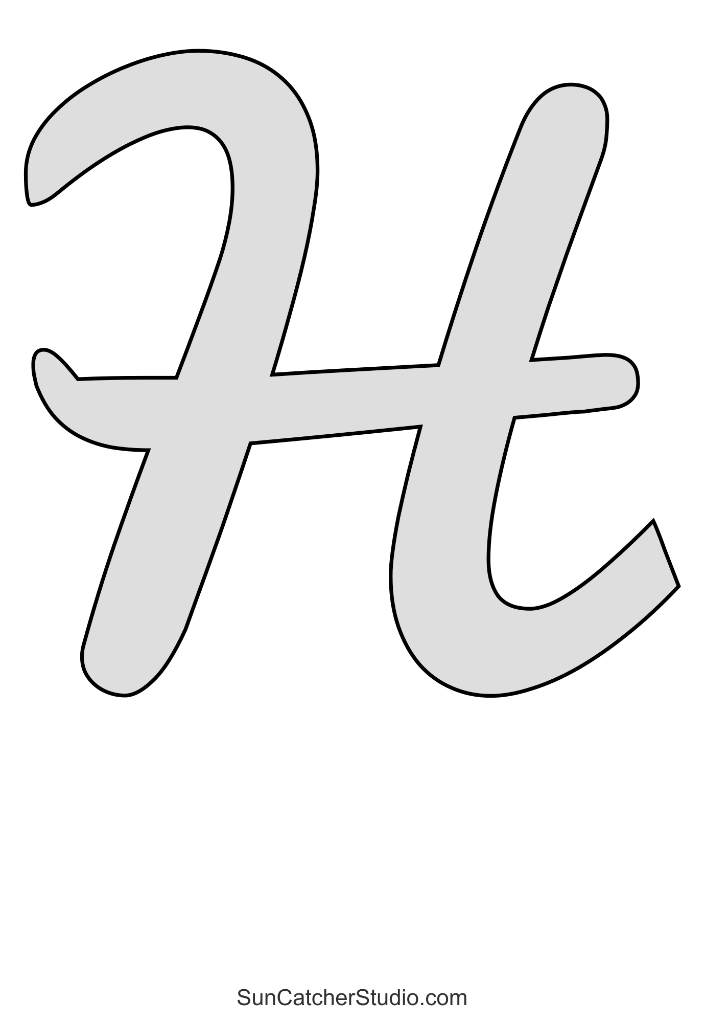 Free Printable Cursive Alphabet Stencils