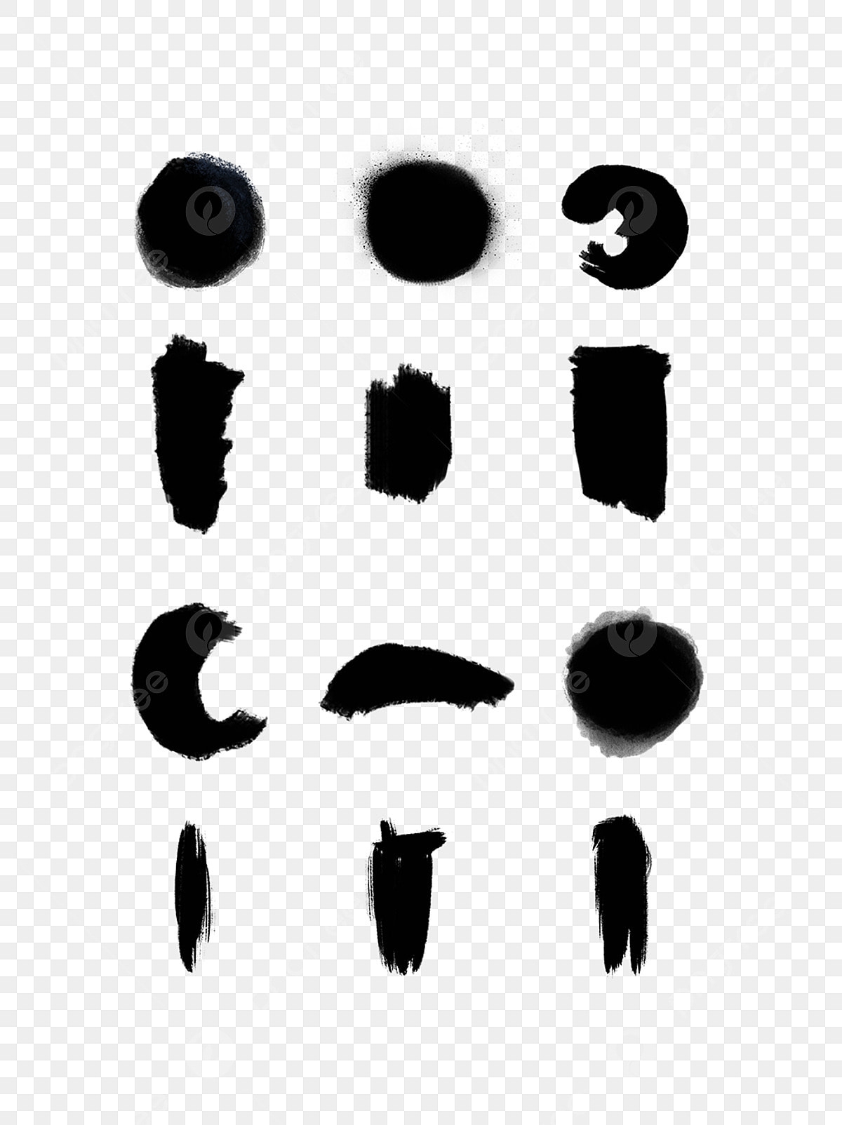 Brush Stroke Stencils Free Printable