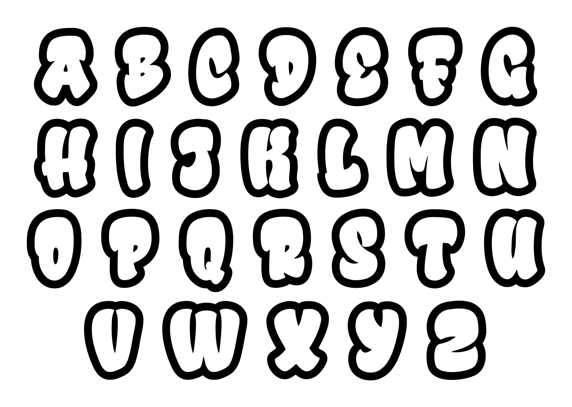 Free Graffiti Letter Stencils Printable