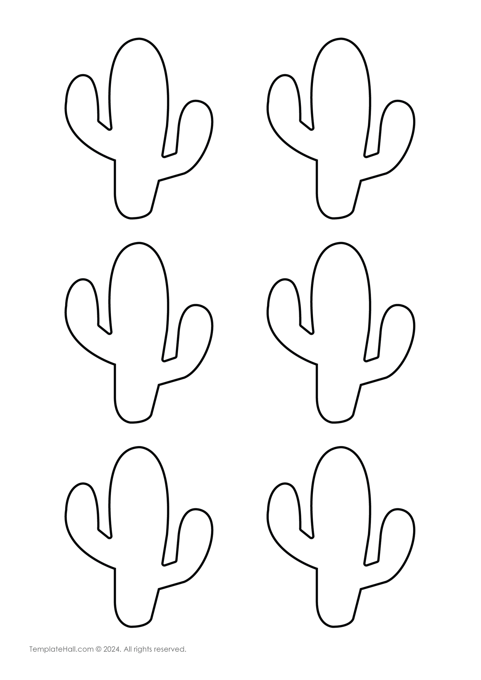 Free Printable Cactus Stencils