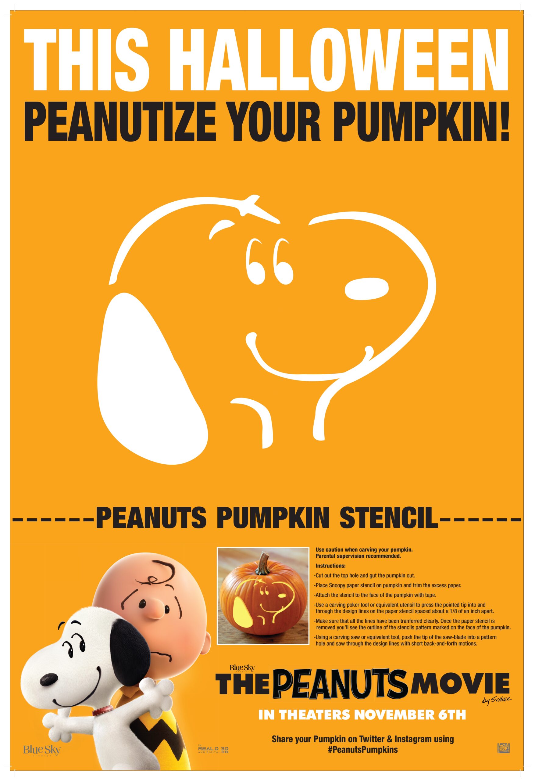 Carve A Snoopy Pumpkin The Peanuts Movie Life Family Joy