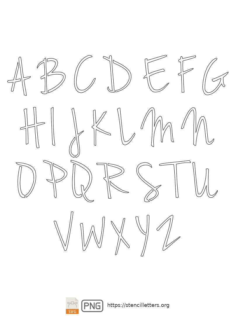 Free Printable Handwritten Stencils