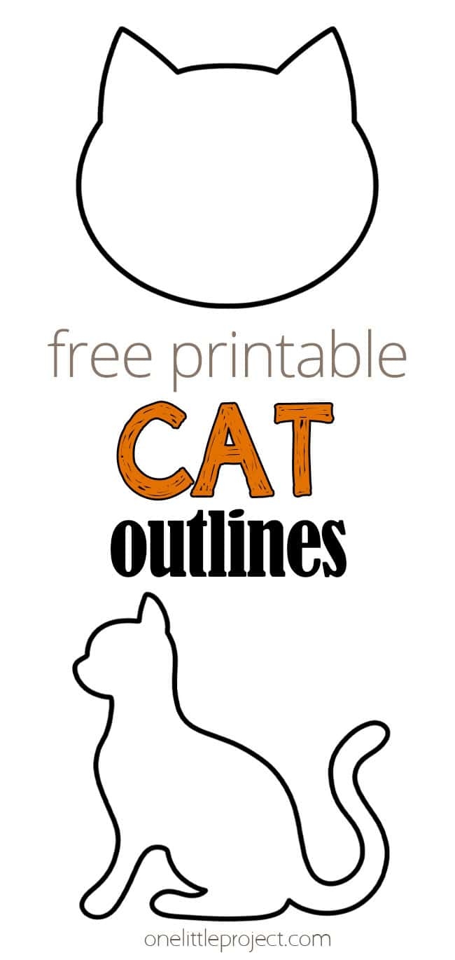 Cat Outline Free Printable Cat Template Shapes