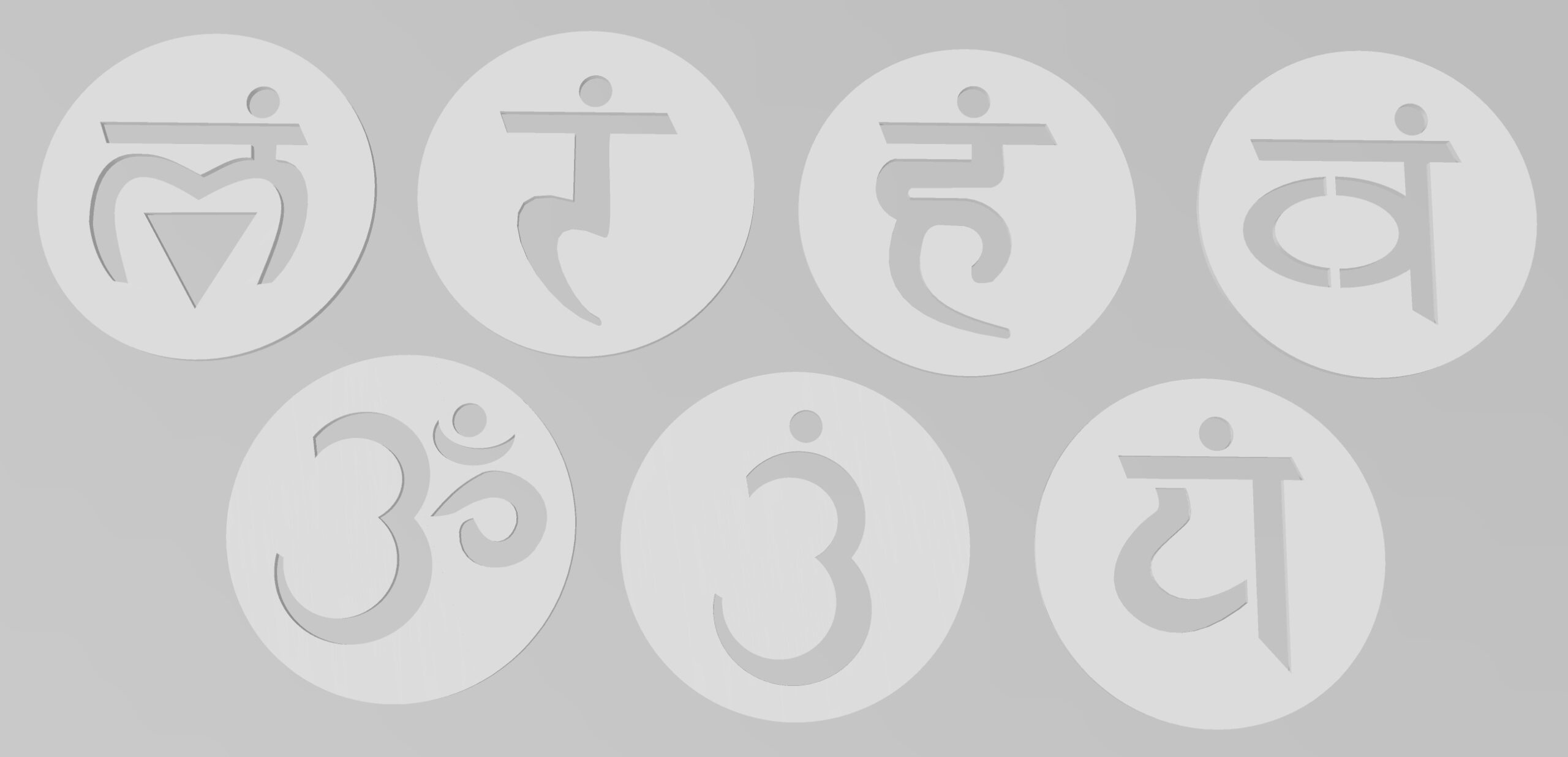  Chakra Stencils Free STL File For Cults