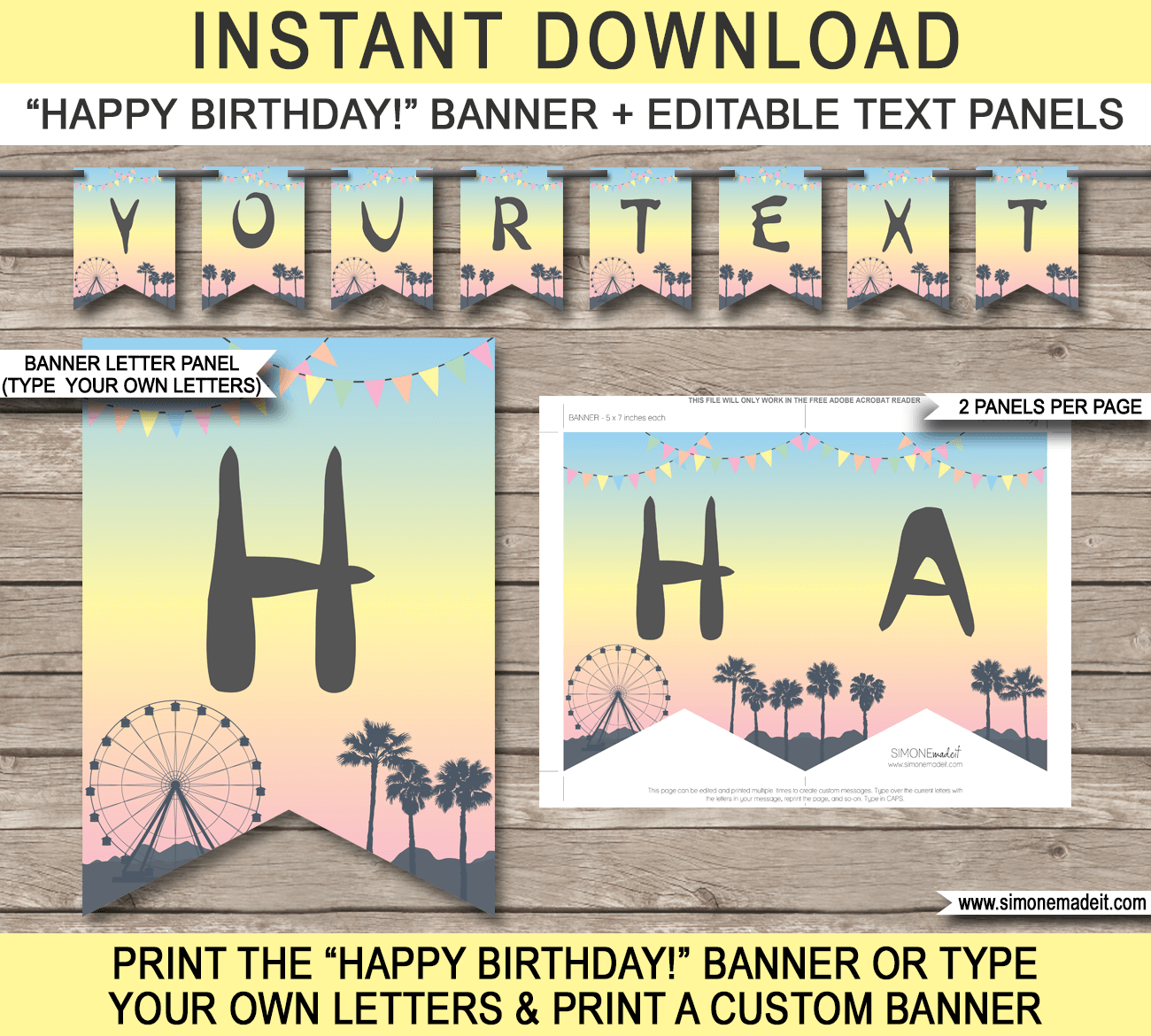 Free Printable Large Banner Panel Stencils