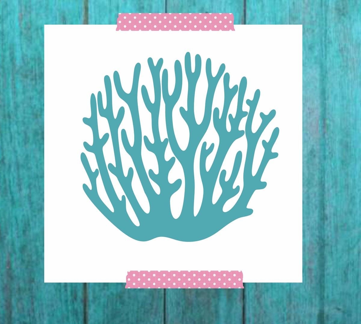 Coral Stencil Large Coral Stencils Ocean Stencil Under The Sea Coral Stencils Coral Beach Decor Coral Reef REUSABLE 7 Sizes Etsy