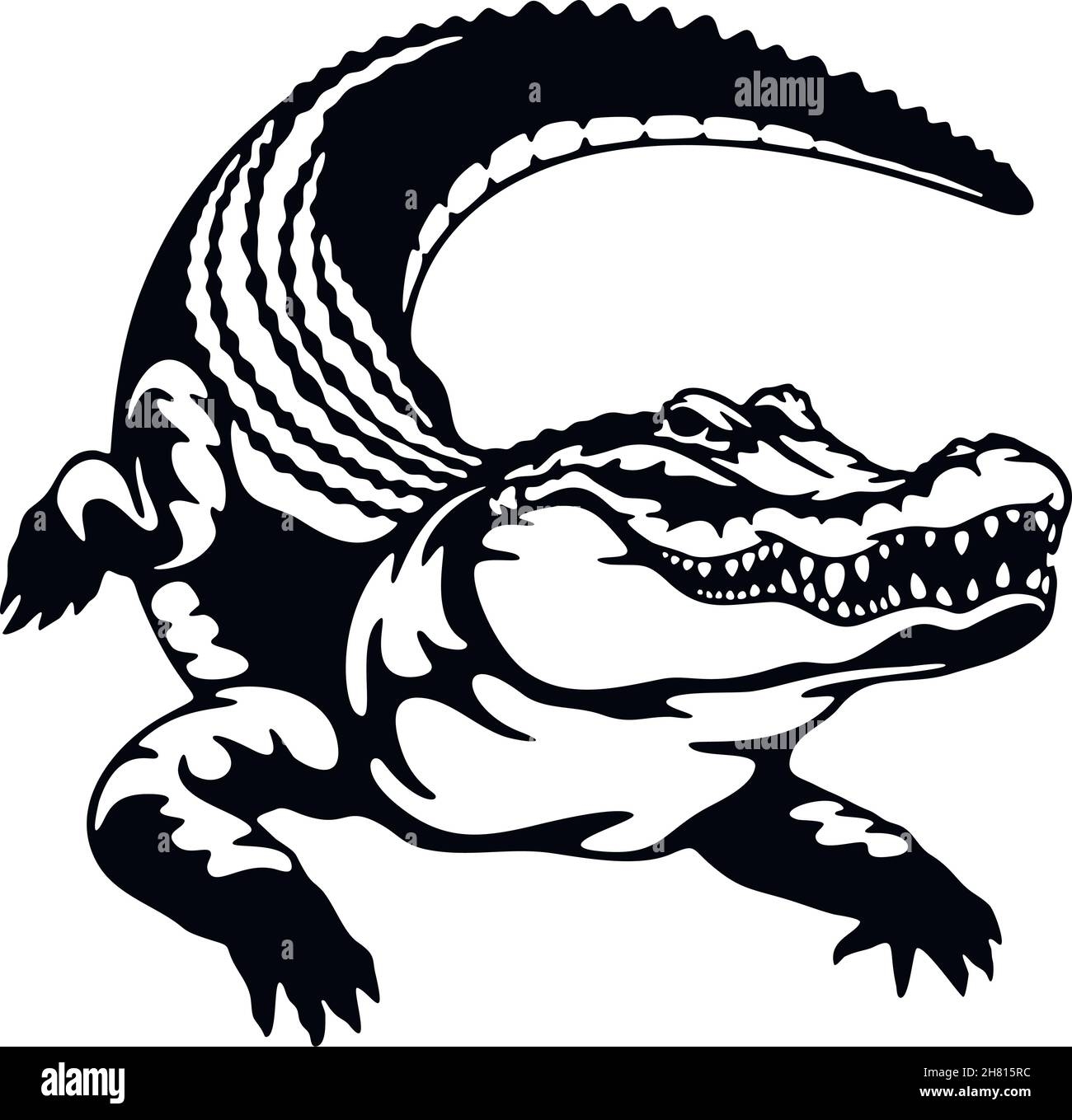 Free Printable Crocadille Stencil