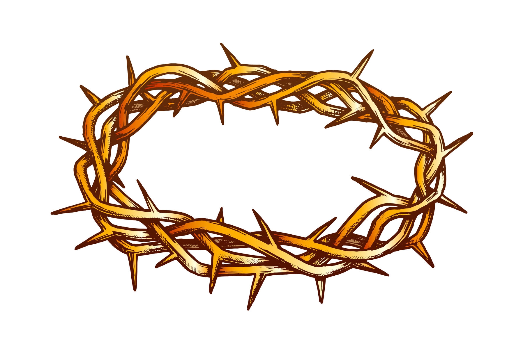 Crown Of Thorns Jesus Christ Color Vector By Pikepicture TheHungryJPEG