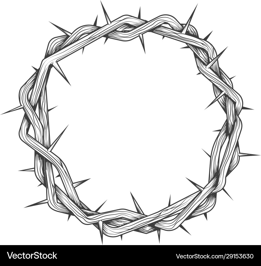 Crown Of Thorns Religious Symbol Royalty Free Vector Image