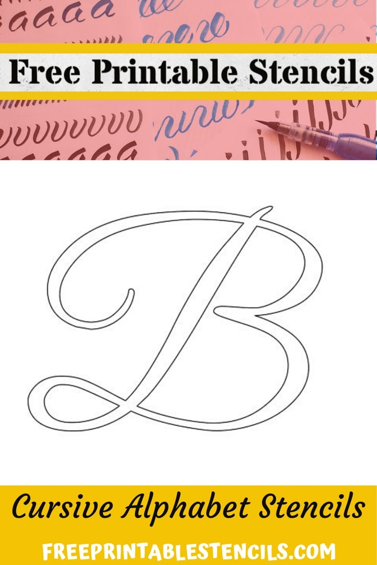 Cursive Letter Stencils Free Printable